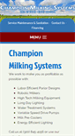 Mobile Screenshot of championmilkingsystems.com